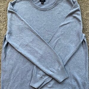 J. Crew Pale Blue Cotton Crewneck Sweater